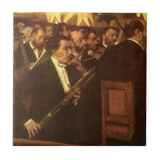 The Orchestra of Opera by Edgar Degas, Vintage Art Tile