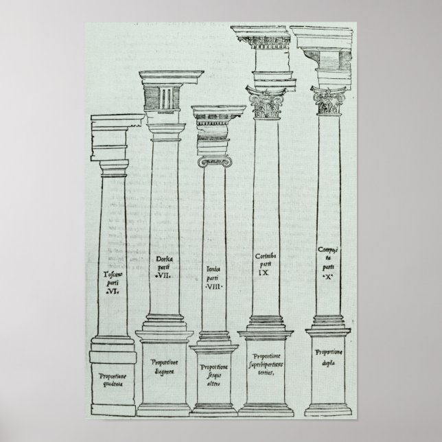 The Orders of Architecture Poster (Front)