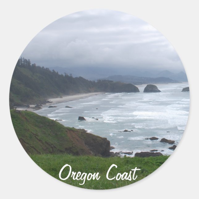 The Oregon Coast Classic Round Sticker (Front)