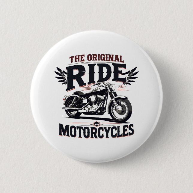 the orginal ride bike 6 cm round badge (Front)