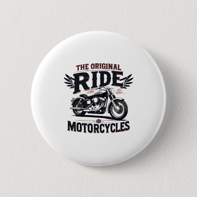 the orginal ride bike 6 cm round badge (Front)