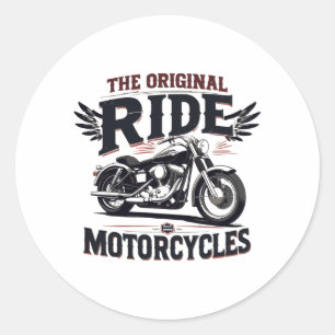 the orginal ride bike classic round sticker