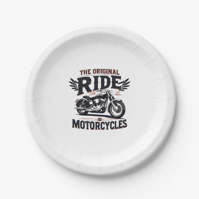 the orginal ride bike paper plate (Front)