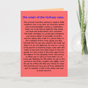 The Origin of the Birthday Cake Birthday Card