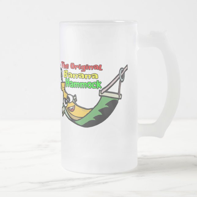 The Original Banana Hammock Frosted Glass Beer Mug (Right)
