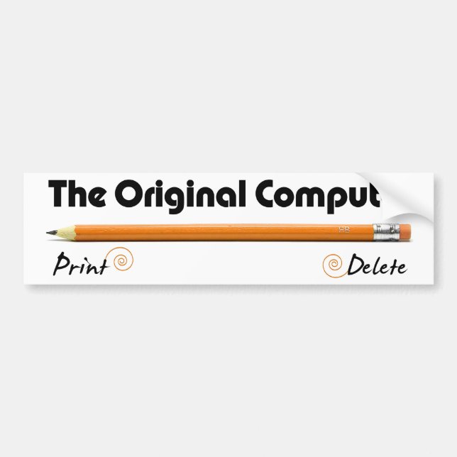 The Original Computer Bumper Sticker (Front)
