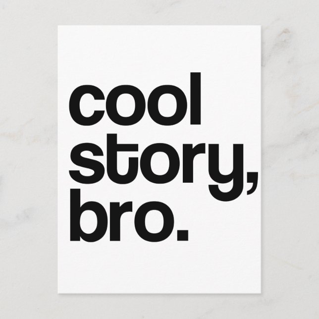 THE ORIGINAL COOL STORY BRO POSTCARD (Front)