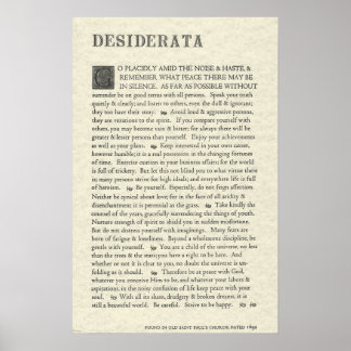 The Original Desiderata Poster by Max Ehrmann