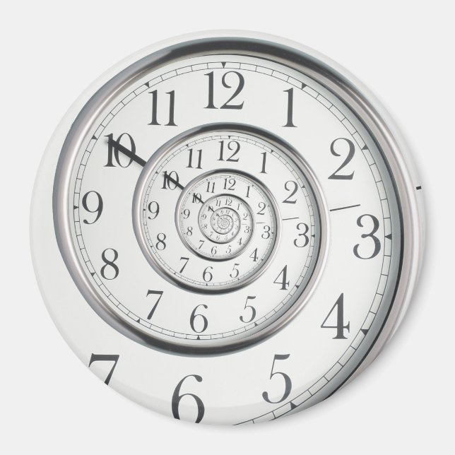 The Original Droste Spiral Clock Magnet (Front)