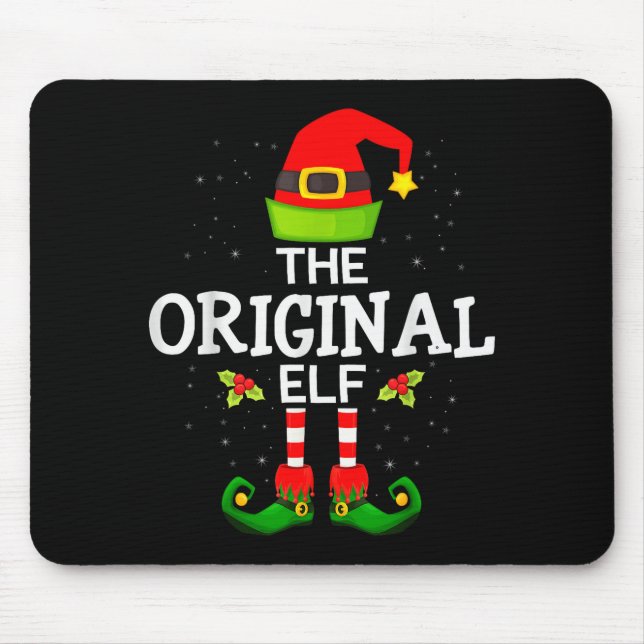 The Original Elf Christmas Family Matching Pajama  Mouse Mat (Front)