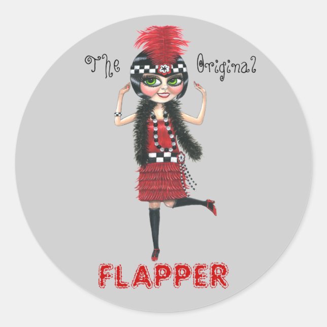 The Original Flapper Roaring '20s Sticker Cute (Front)