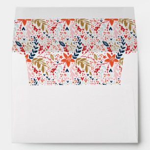The Original Floral Christmas Holiday   Card Envelope