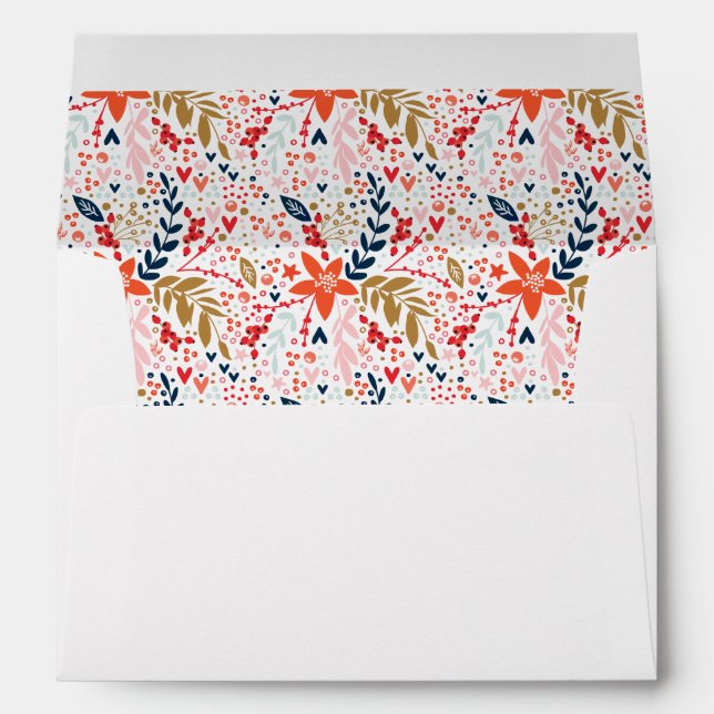The Original Floral Christmas Holiday | Card Envelope (Back (Bottom))