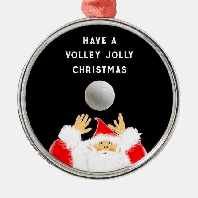 The Original Jolly Volleyball  Metal Tree Decoration (Front)