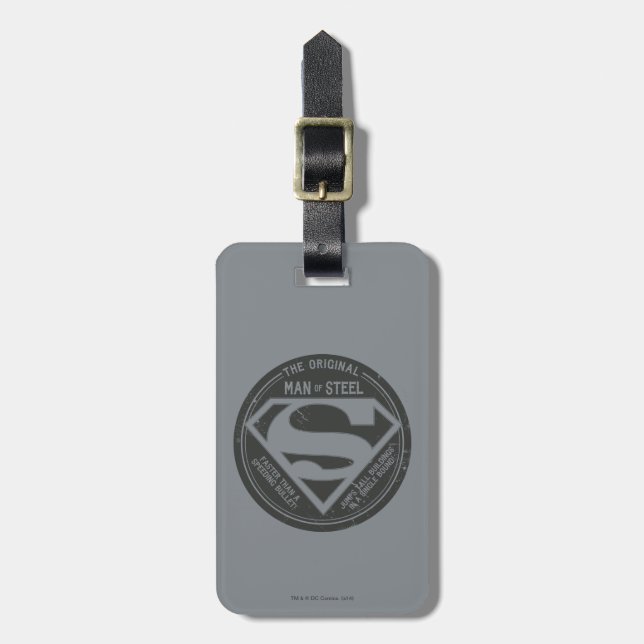 The Original Man of Steel Luggage Tag (Front Vertical)