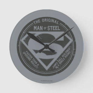 The Original Man of Steel Round Clock