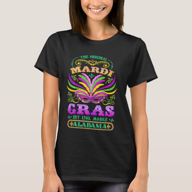 The Original Mardi Gras Mobile Alabama 1703 T-Shirt (Front)