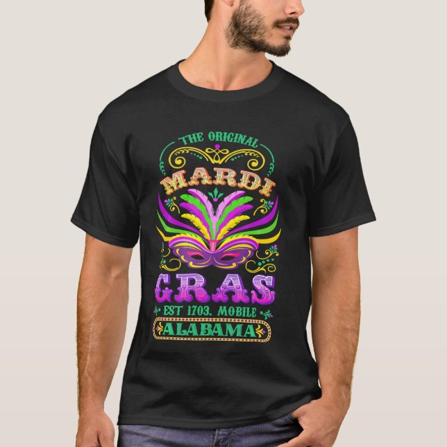 The Original Mardi Gras Mobile Alabama 1703 T-Shirt (Front)