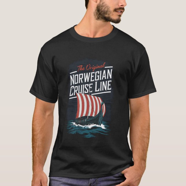 The Original Norwegian Cruise Line Viking Ship T-Shirt (Front)
