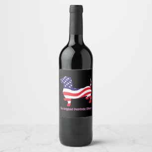 The Original Patriotic Weiner Wine Label