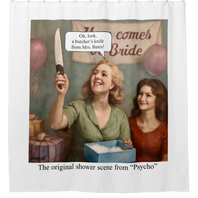 The original shower scene from Psycho. Shower Curtain (Front)