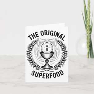 The Original Superfood Eucharist Catholic M  Card