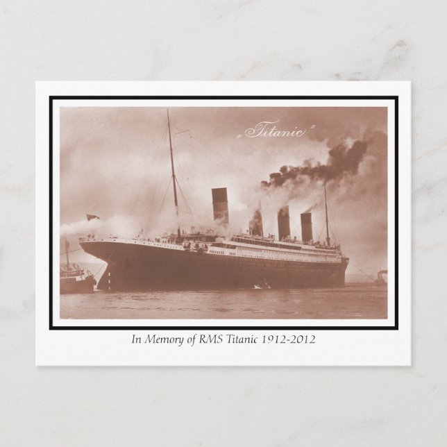 The original Titanic photo Postcard (Front)