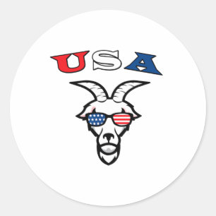 The Original Usa The Goat  Classic Round Sticker