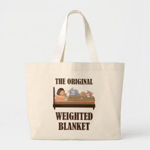 The Original Weighted Blanket Cute Cat Lover Large Tote Bag