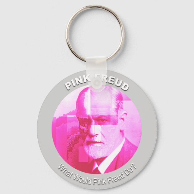 The Original "What Would Pink Freud Do?" Keychain (Front)