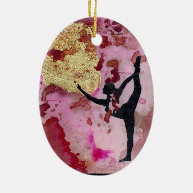 The Original Yoga Girl Ceramic Ornament (Back)