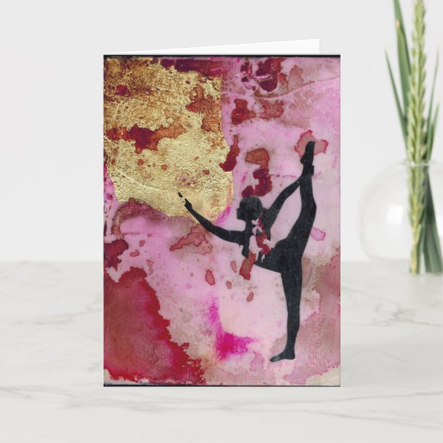 The Original Yoga Girl Greeting Card (Front)