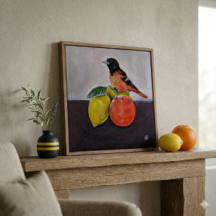 The Oriole's Restful Pose Painting by Alfred Fox Canvas Print