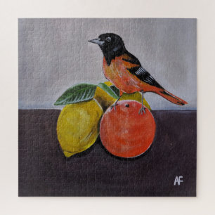 The Oriole's Restful Pose Painting by Alfred Fox Jigsaw Puzzle