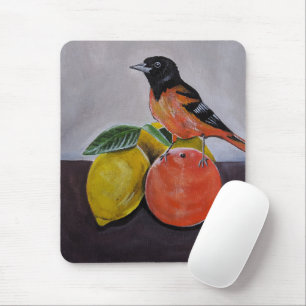 The Oriole's Restful Pose Painting by Alfred Fox Mouse Mat
