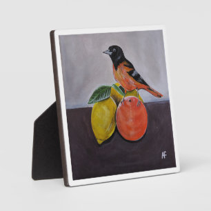The Oriole's Restful Pose Painting by Alfred Fox Plaque