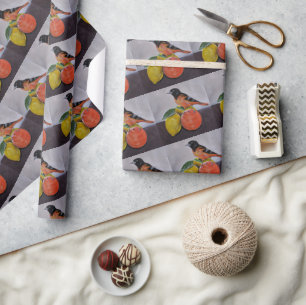 The Oriole's Restful Pose Painting by Alfred Fox Wrapping Paper