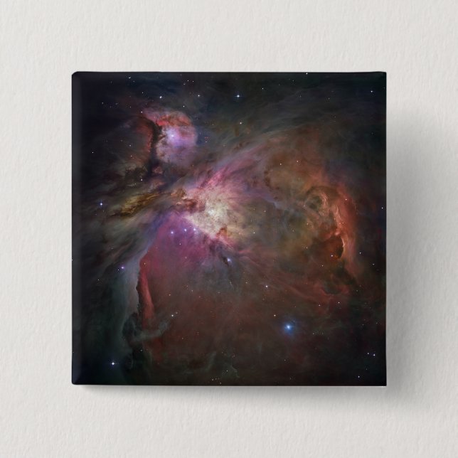 The Orion Nebula 2 15 Cm Square Badge (Front)
