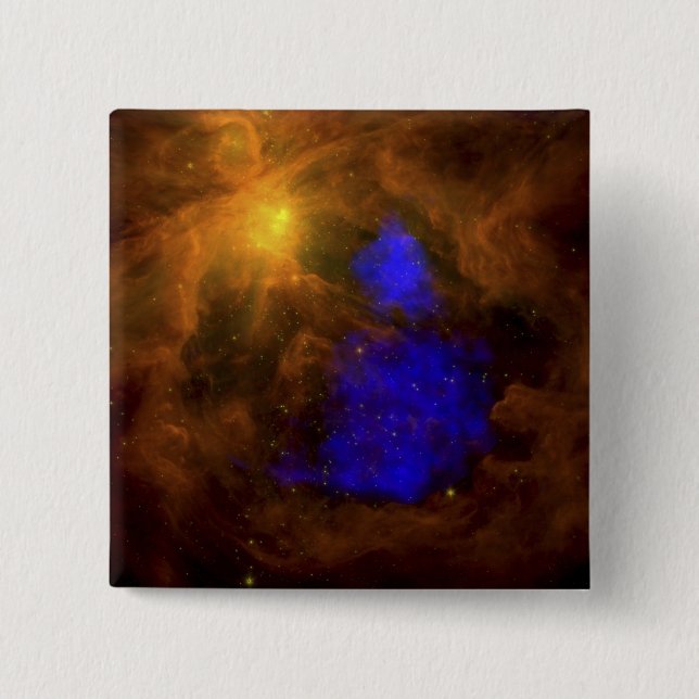 The Orion nebula in the infrared 15 Cm Square Badge (Front)