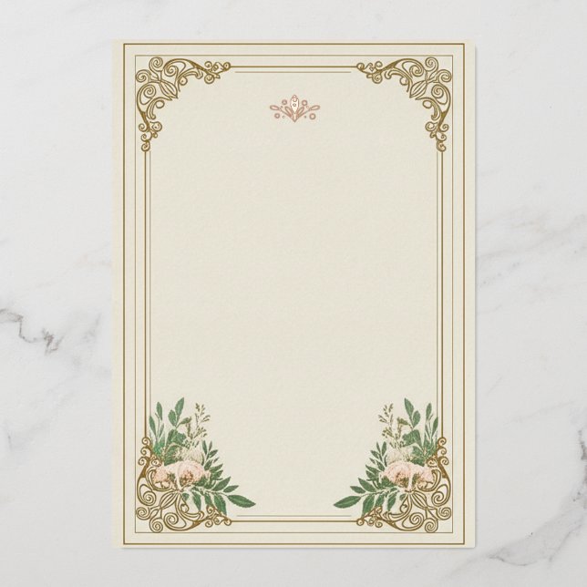 The Ornamental Flourish Wedding Invitation (Front)