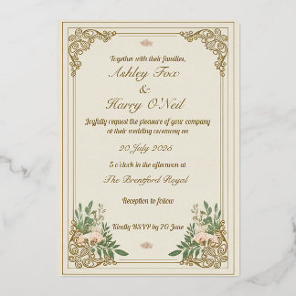 The Ornamental Flourish Wedding Invitation