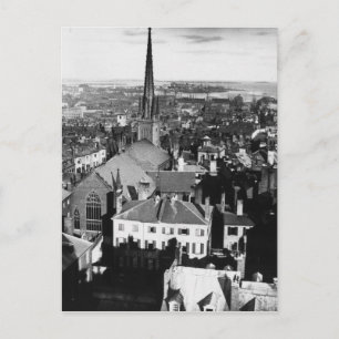 The ornamented spire of a church in Boston Postcard