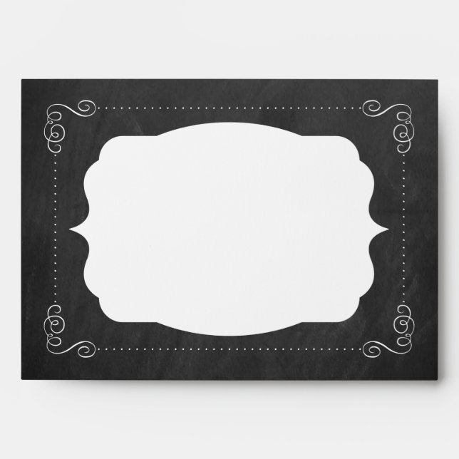 The Ornate Chalkboard Wedding Collection Envelopes (Front)