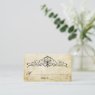 The Ornate Flourish Vintage Wedding Collection Place Card