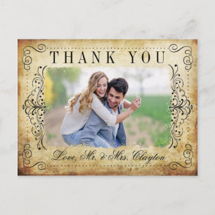 The Ornate Flourish Vintage Wedding Collection Postcard