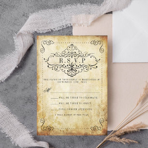 The Ornate Flourish Vintage Wedding Collection RSVP Card