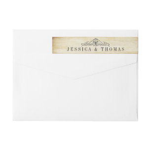 The Ornate Flourish Vintage Wedding Collection Wrap Around Label