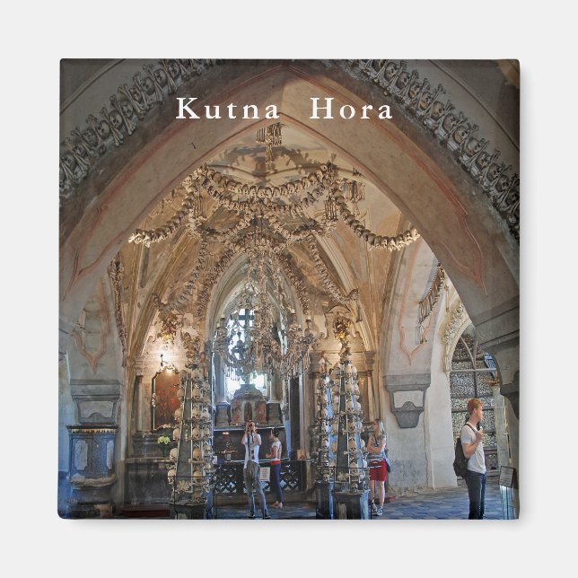 The ossuary in Sedlec or the Church of All Saints. Magnet (Front)