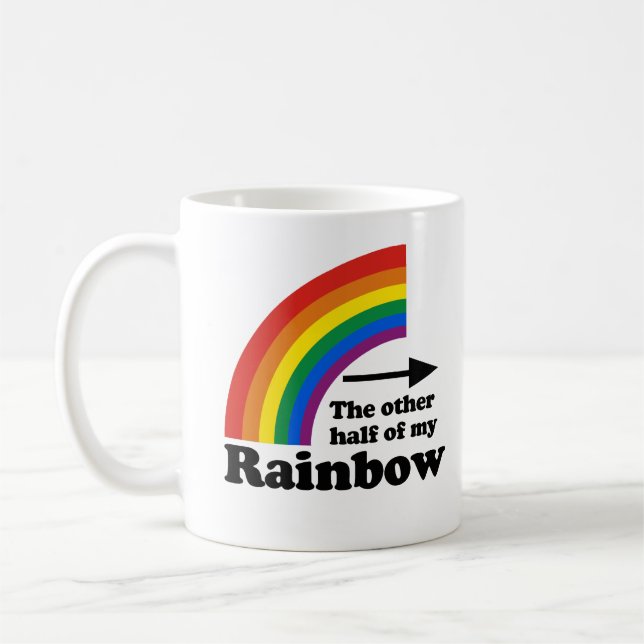 The Other Half of my Rainbow (Left Side) Coffee Mug (Left)