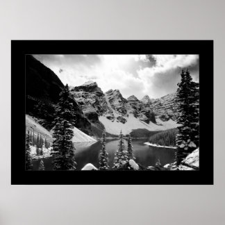 The Other Moraine Lake (Black & White) Poster